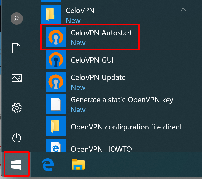 Celo VPN Windows Auto Login Connect VPN Server