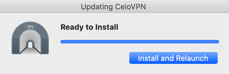 Celo VPN macOS Install and Relaunch